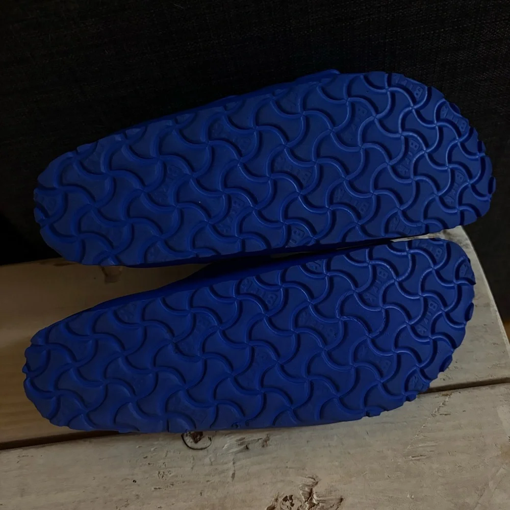 BIRKENSTOCK ESSENTIALS EVA SANDAL Blue Double Strap Size 38, Women’s 7, Men’s 5 - Picture 11 of 11
